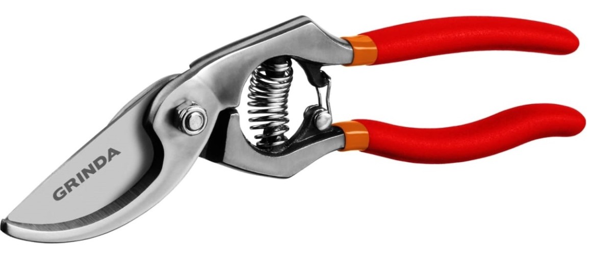 Секатор GRINDA G-7 G-7 цельнокованый, с направленным под углом лезвие 423107