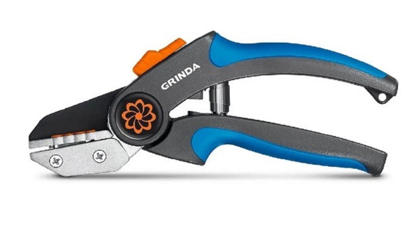 Секатор GRINDA P-56 205 мм, легированная сталь, двухкомп. рукоятки 423456