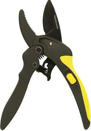 Секатор HANSKONNER HK3012-07-23 200 мм с храп механиз алюмин ручка верх. лезвие с