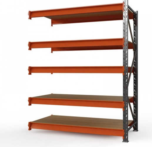 Секция приставная ОПТИМА 2000х2500х785 мм металлического стеллажа ярусы: 5 шт. фанера 99-2025078502P