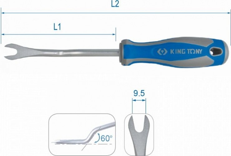 Съемник клипс обшивки салона KING TONY 43280212 120 мм - изображение 2