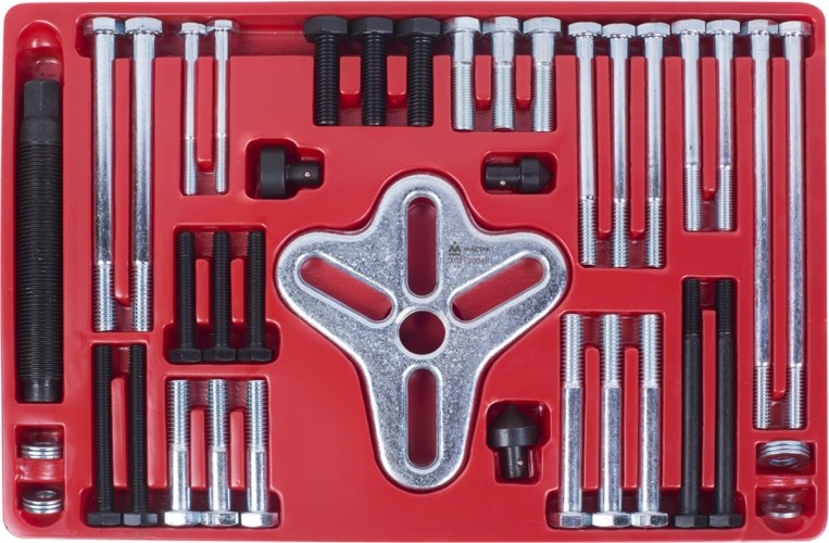 Съемник шкивов, 25-100 мм МАСТАК 103-20046 46 предметов