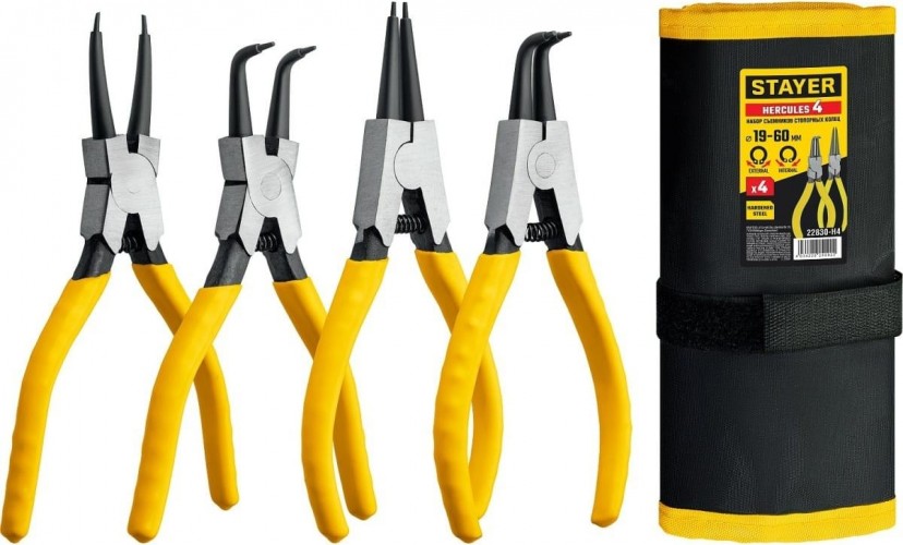 Съемник стопорных колец STAYER HERCULES-4 набор 4 шт., 160 мм 22830-H4