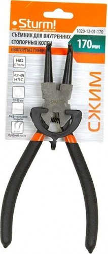 Съемник стопорных колец Sturm 1020-12-01-170 170мм, изогнутые губки, сжим