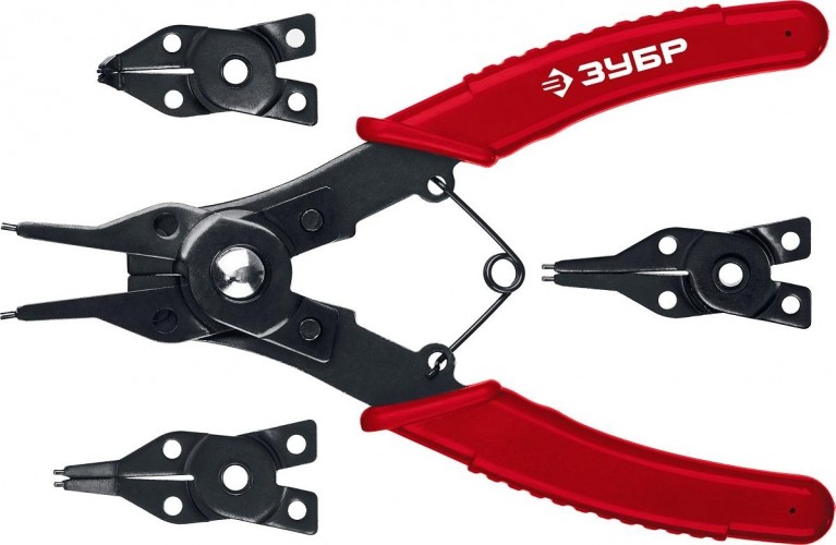 Съемник стопорных колец ЗУБР 2283 4-в-1, 4 насадки