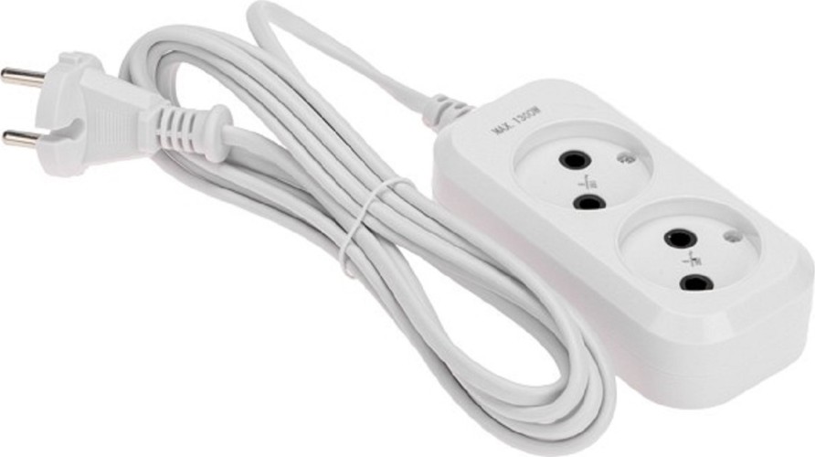 Сетевой фильтр Proconnect 13-4201 2 гнезда, 3м, 2х0,75мм², б/з, белый - изображение 3