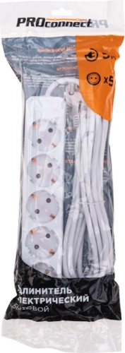 Сетевой фильтр Proconnect 13-4213 5 гнезд, 5м, 3х0,75мм², с/з, белый - изображение 5
