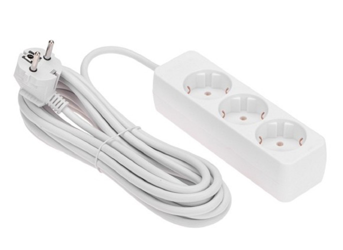 Сетевой фильтр Proconnect 13-4210 3 гнезда, 5м, 3х0,75мм², с/з, белый