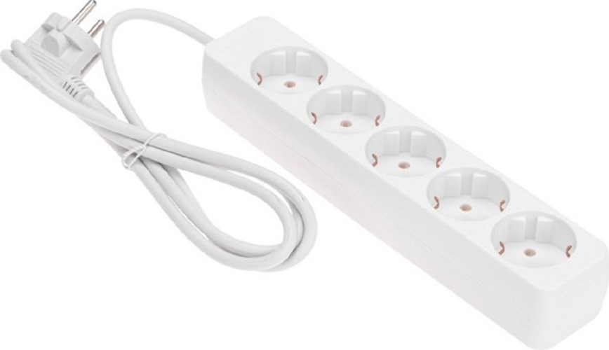 Сетевой фильтр Proconnect 13-4211 5 гнезд, 1,5м, 3х0,75мм², с/з, белый