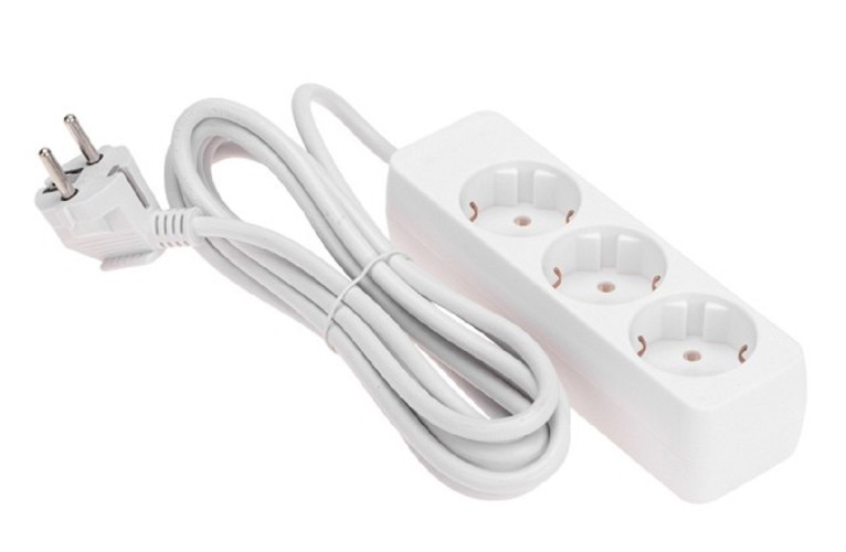 Сетевой фильтр Proconnect 13-4209 3 гнезда, 3м, 3х0,75мм², с/з, белый