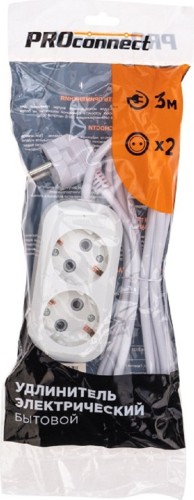 Сетевой фильтр Proconnect 13-4203 2 гнезда, 3м, 3х0,75мм², с/з, белый - изображение 4