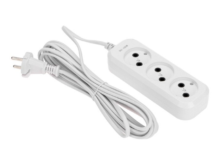 Сетевой фильтр Proconnect 13-4207 3 гнезда, 5м, 2х0,75мм², б/з, белый - изображение 2