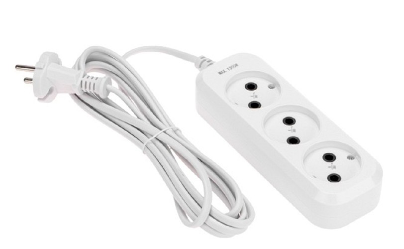 Сетевой фильтр Proconnect 13-4206 3 гнезда, 3м, 2х0,75мм², б/з, белый
