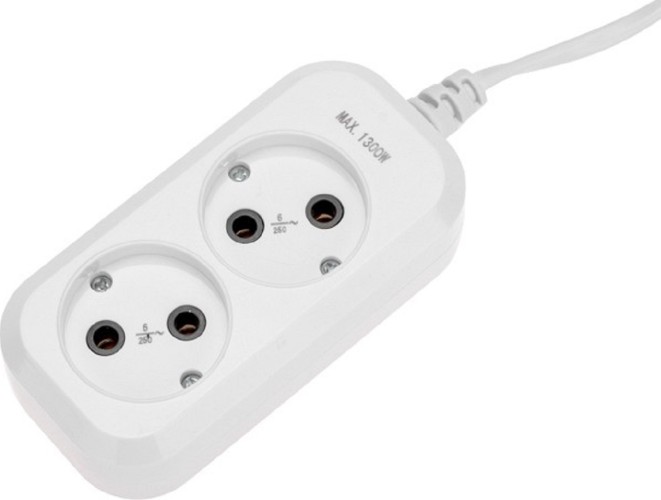 Сетевой фильтр Proconnect 13-4201 2 гнезда, 3м, 2х0,75мм², б/з, белый - изображение 2
