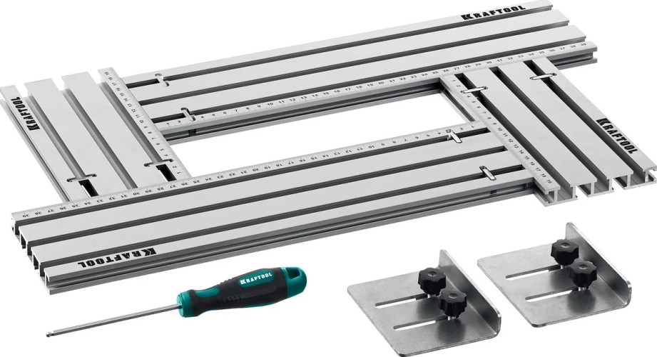 Шаблон фрезерный KRAFTOOL 32807 KRAFTFLEX MFS-200-400 мм, 4шт, с 2 упорами
