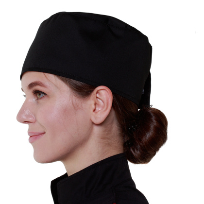 Шапочка повара «Таблетка» чёрная [00400] - изображение 2