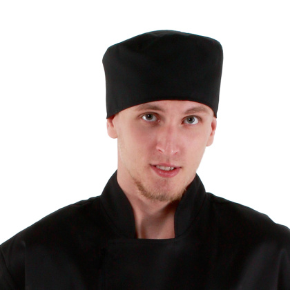 Шапочка повара «Таблетка» чёрная [00400] - изображение 4