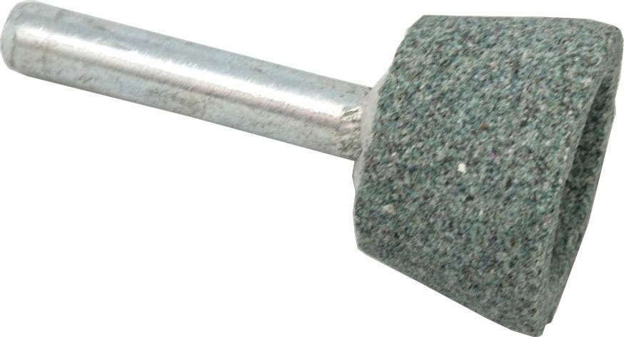 Шарошка алмазная ПРАКТИКА 25х16 мм, карбид кремния, трапециевидная хвост 6 мм 641-374