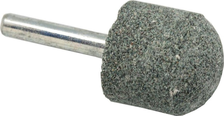 Шарошка алмазная ПРАКТИКА 25х25 мм, карбид кремния, закругленная хвост 6 мм 641-312