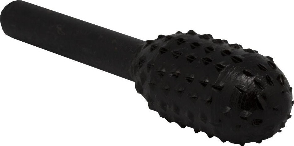 Шарошка по дереву ПРАКТИКА 13х28 мм, стальная, овальная хвост 6 мм 648-342