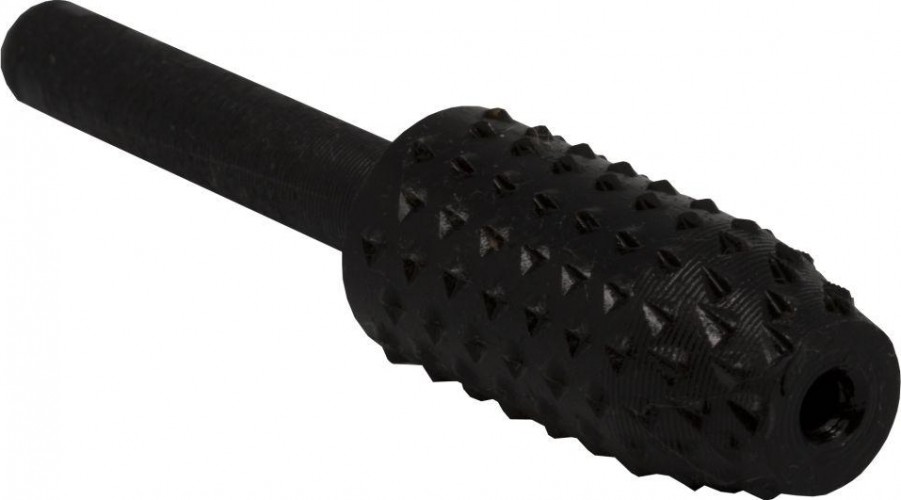 Шарошка по дереву ПРАКТИКА 13х28 мм, стальная, конусная усеченная хвост 6 мм 648-380