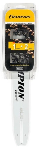 Шина для цепной пилы CHAMPION 14"-3/8-1,3-52 140SDEA041 + 2 цепи (952929) 952929 - изображение 2