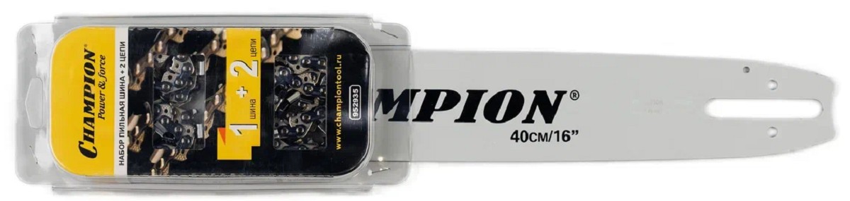 Шина для цепной пилы CHAMPION 952935 набор 16"-3/8-1,6-60 + 2 (163slhd025)