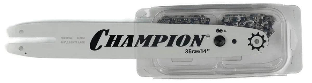 Шина для цепной пилы CHAMPION 14"-3/8-1.3-50 140SDEA074 + 2 цепи (952928) 952928 - изображение 2