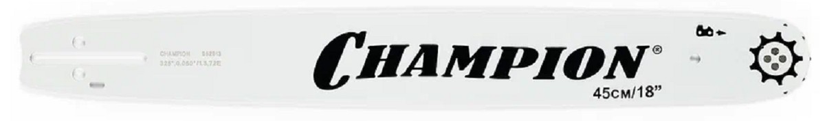 Шина для цепной пилы CHAMPION 18"-0.325-1.3-72 180SLBK095 (952913) 952913