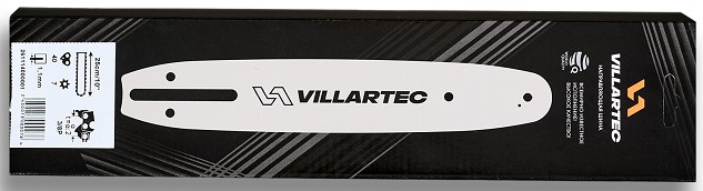 Шина для цепной пилы VILLARTEC 261114000001 25 см/10" 1,1mm/0.043" 3/8"P 40 зв. - изображение 2