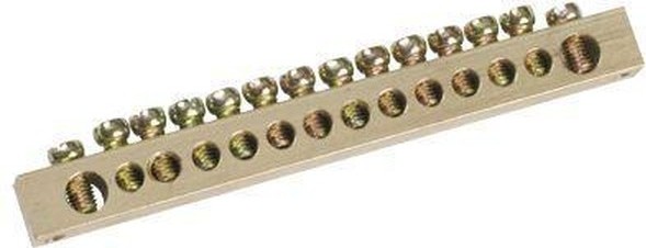 Шина IEK PEN "земля-ноль" 8х12мм 8/2 (8групп/крепеж по краям)  YNN21-08-100