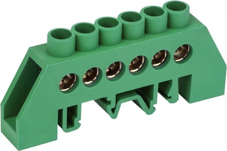 Шина REXANT 11-2306 PE «земля» на DIN-рейку 6x9 мм 6 групп