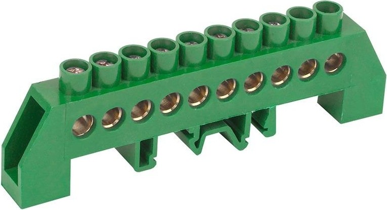 Шина REXANT 11-2308 PE «земля» на DIN-рейку 6x9 мм 10 групп