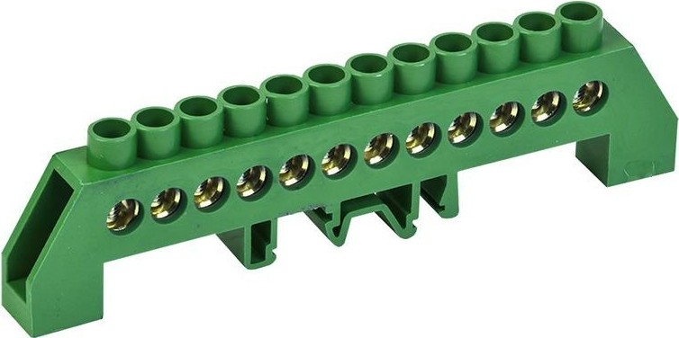 Шина REXANT 11-2309 PE «земля» на DIN-рейку 6x9 мм 12 групп