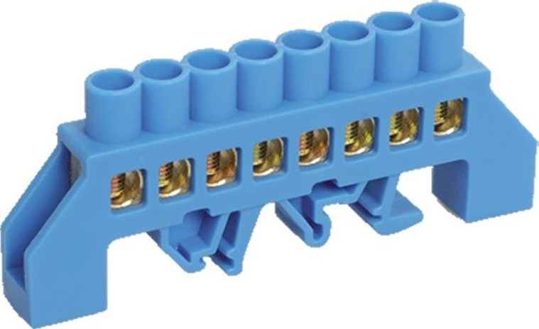 Шина REXANT 11-2314 «N» нулевая на din-рейку 8x12 мм 8 групп