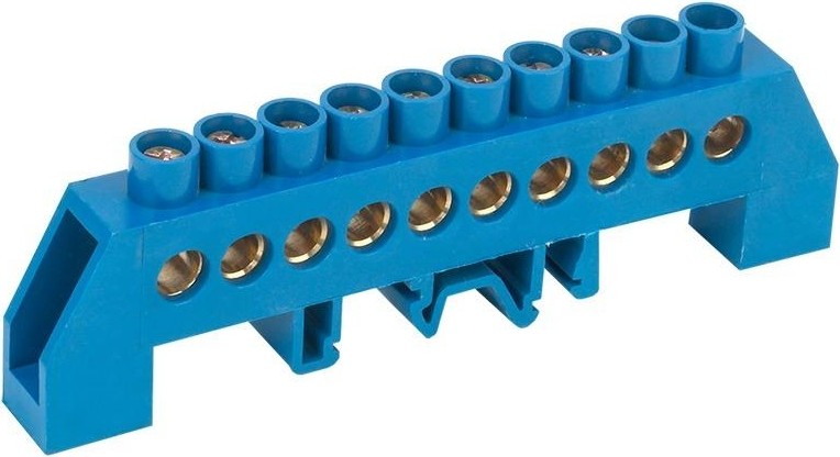 Шина REXANT 11-2316 «N» нулевая на din-рейку 8x12 мм 10 групп