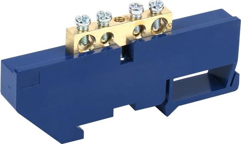 Шина REXANT 11-2338 «N» нулевая на DIN-рейку 6x9 мм стойка бол. 4 гр.
