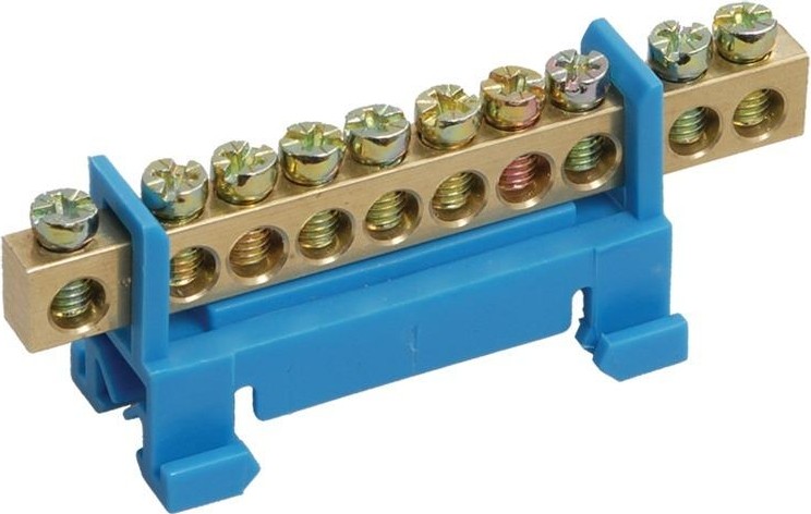 Шина REXANT 11-2354 «N» нулевая тип «Стойка» на DIN-рейку 6x9 мм 10 гр