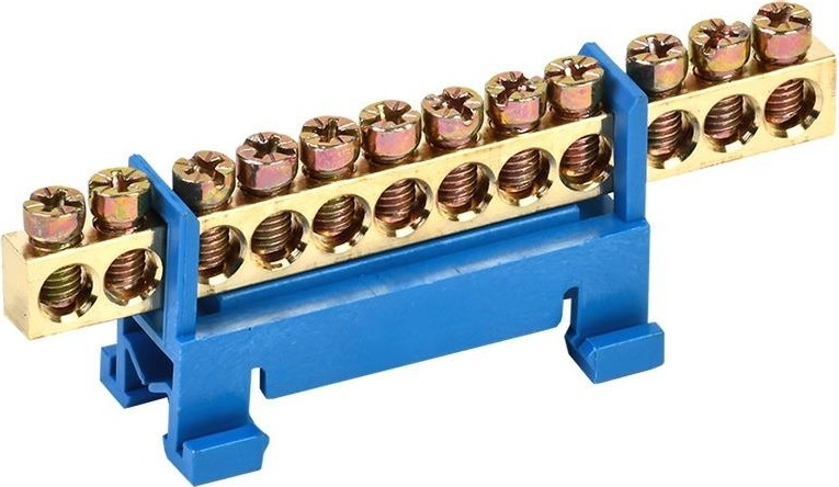 Шина REXANT 11-2355 «N» нулевая тип «Стойка» на DIN-рейку 6x9 мм 12 гр