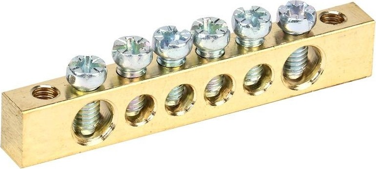 Шина REXANT 11-2365 PEN «земля-ноль» 6х9 мм 6/2, 6 групп