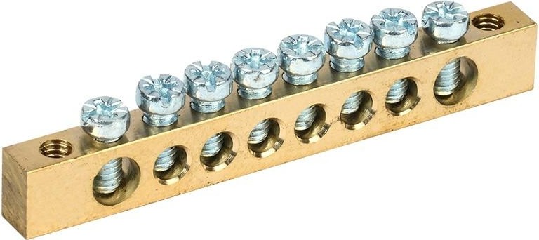 Шина REXANT 11-2366 PEN «земля-ноль» 6х9 мм 8/2, 8 групп