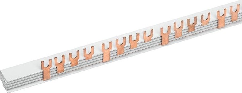 Шина REXANT 4Р 63 А, 11-2236 соединительная типа FORK вилка 1 м. 11-2236