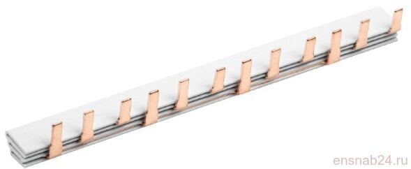 Шина соединительная IEK PIN 3П 63А 12 мод. (дл.22см)  YNS21-3-063-22-12