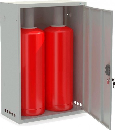 Шкаф для газовых баллонов Металл-завод ШГР 50-2 4 (окрашен ral7035, в одной упаковке) УП-00012981