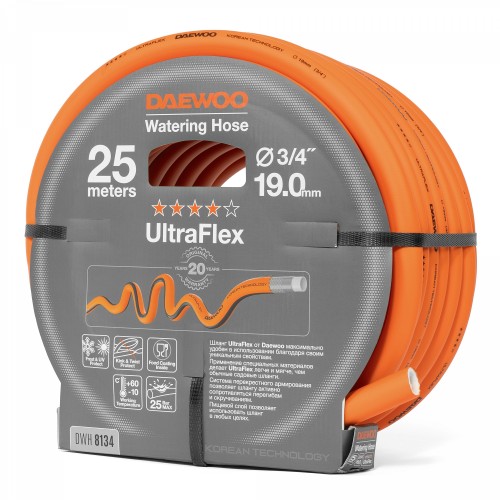 Шланг для полива DAEWOO DWH 8134 ultraflex ⌀ 3/4" (19мм), 25 м