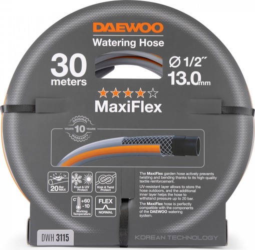 Шланг для полива DAEWOO DWH 3115 maxiflex ⌀ 1/2" (13мм), 30 м - изображение 3