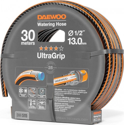 Шланг для полива DAEWOO UltraGrip 1/2" х 30 м DWH 5115 - изображение 2
