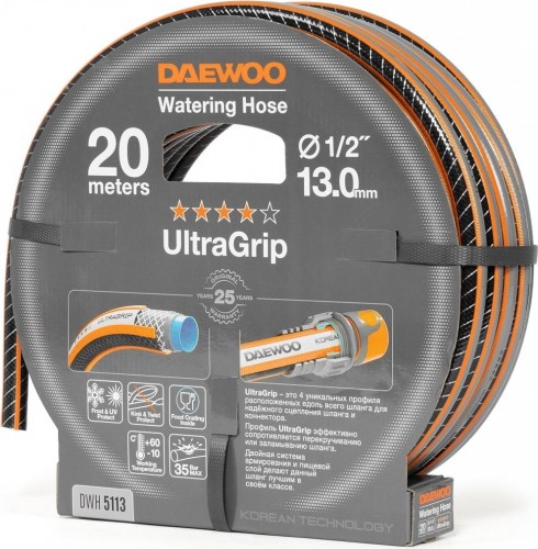 Шланг для полива DAEWOO UltraGrip 1/2" х 20 м DWH 5113 - изображение 2