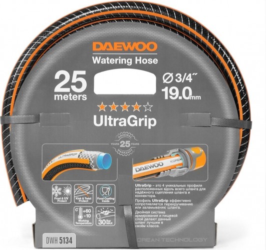 Шланг для полива DAEWOO UltraGrip 3/4" х 25 м DWH 5134
