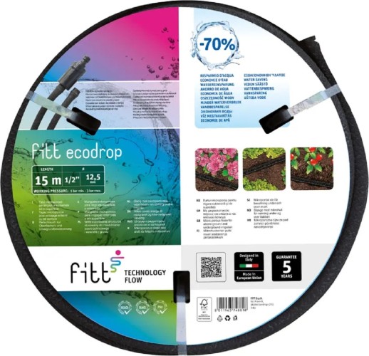 Шланг для полива FITT ECODROP 1/2'' 15m KIT* 95400.30515.07116